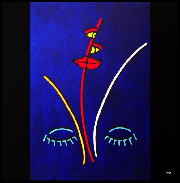 Zarum-Art-Painting-Blue-Flower-Jose